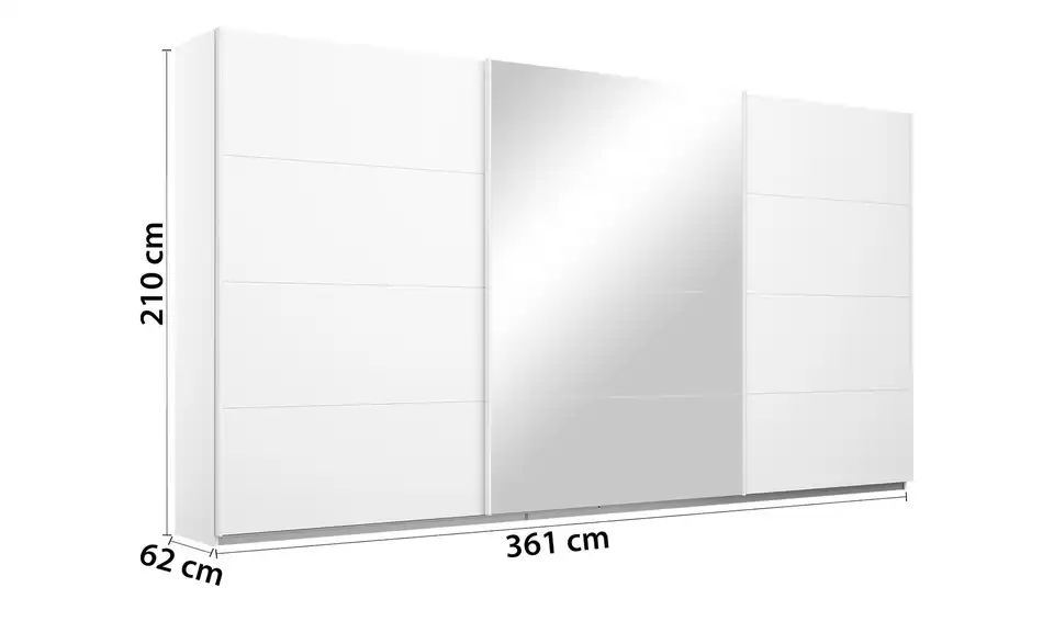 Schwebetürenschrank, Bemaßung