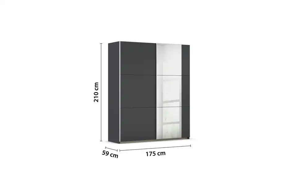 Schwebetürenschrank Acton, Bemaßung