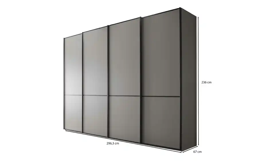 Schwebetürenschrank, Bemaßung