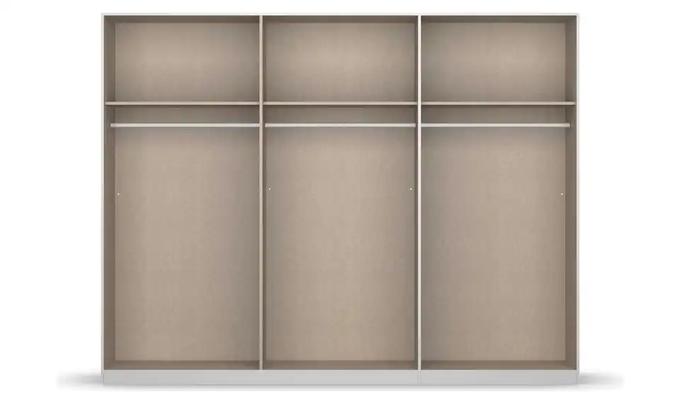 Kleiderschrank mit Spiegel, geöffnet