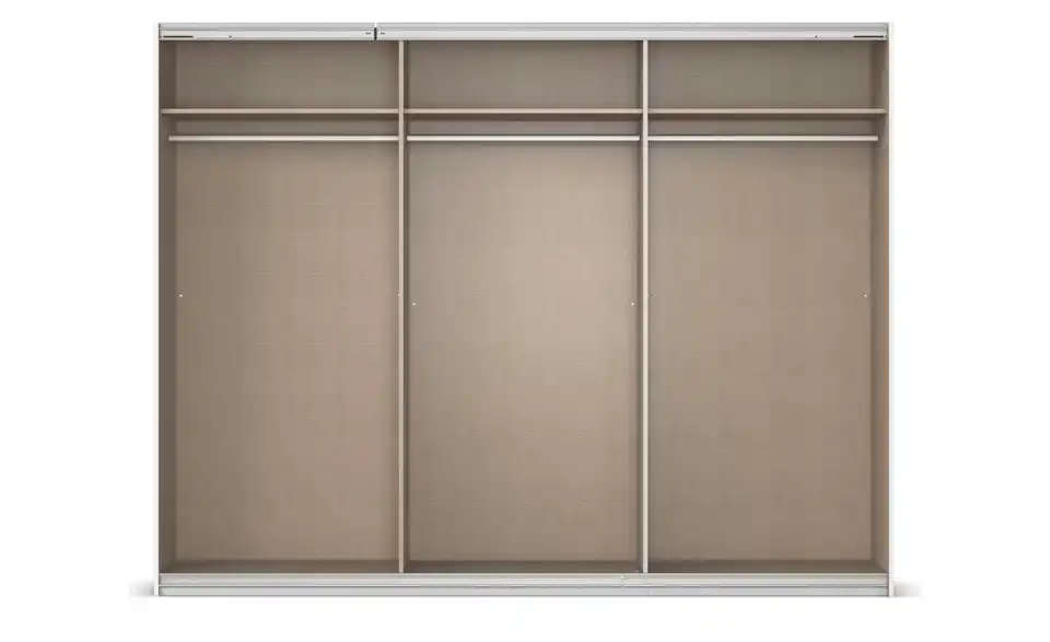 Schwebetürenschrank 2 türig, geöffnet