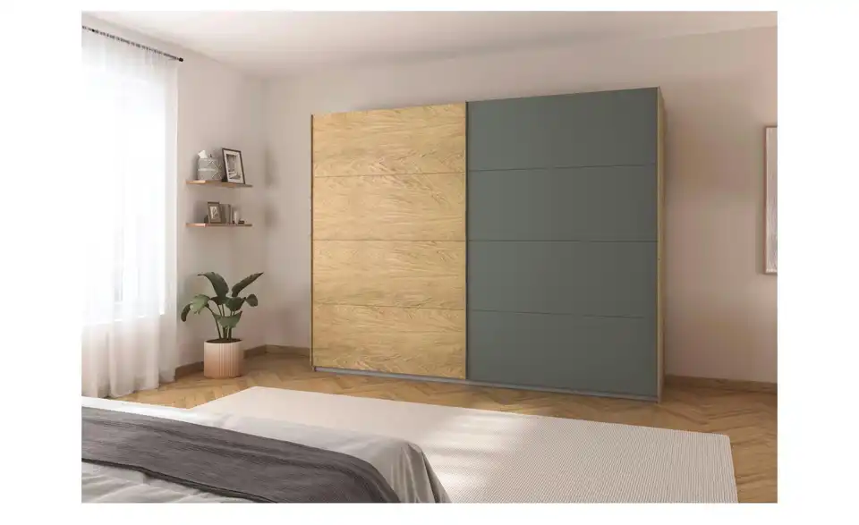 Schwebetürenschrank 2 türig, in Wohnsituation