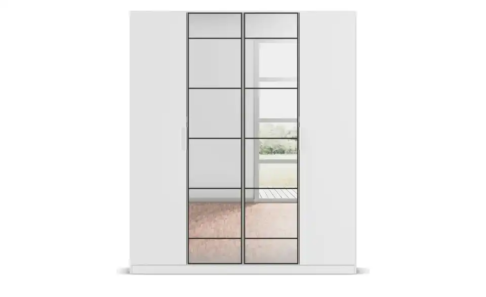 Kleiderschrank mit Spiegel, Frontansicht