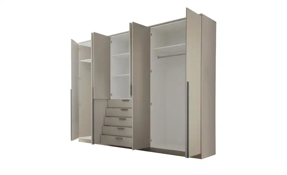 Drehtürenschrank, geöffnet
