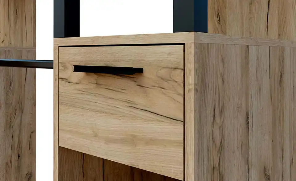 Offener Kleiderschrank, Detailansicht