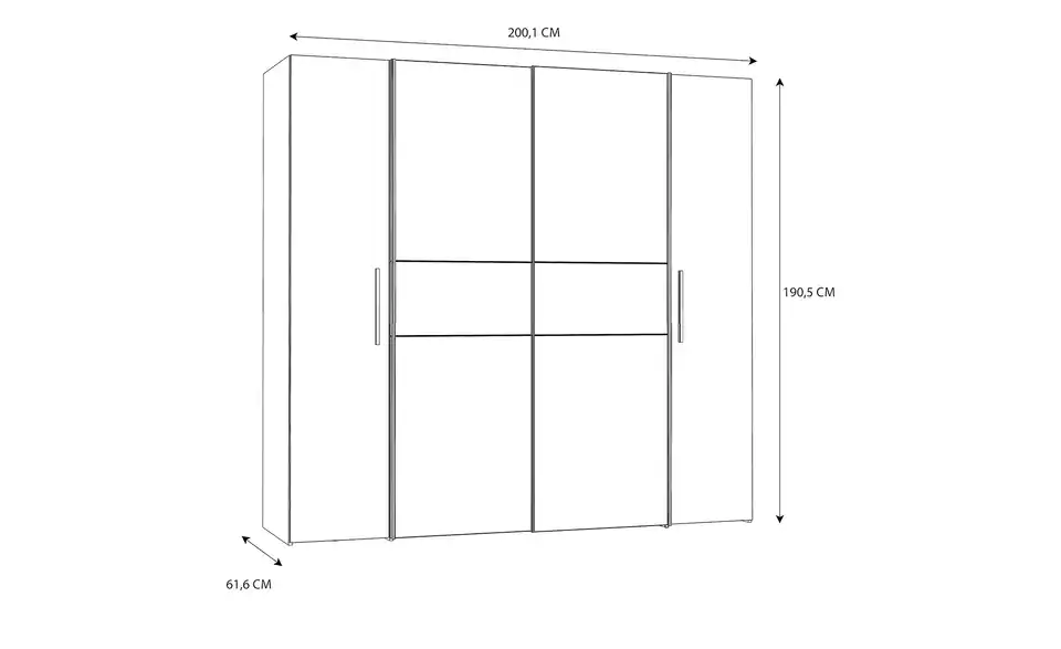 Kleiderschrank, Bemaßung