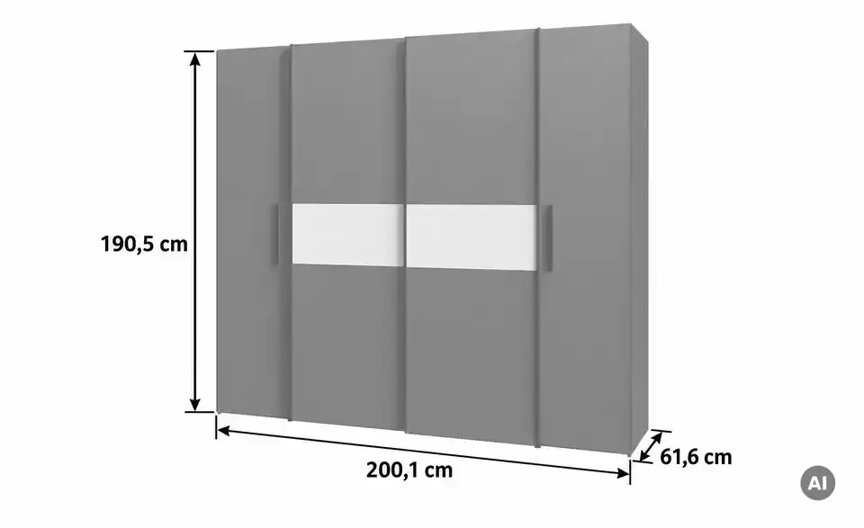 Kleiderschrank, Bemaßung