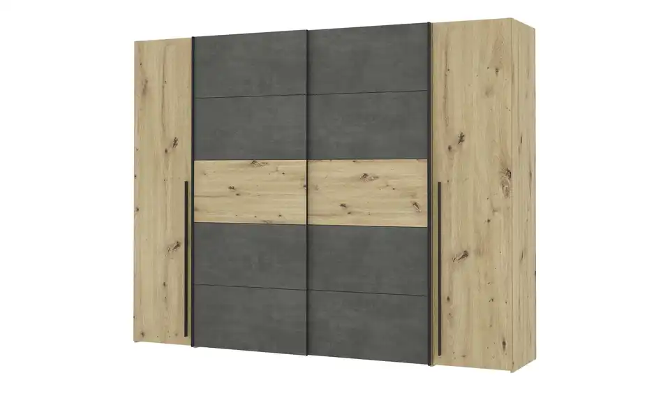 Schwebetürenschrank mit Drehtüren, Perspektive