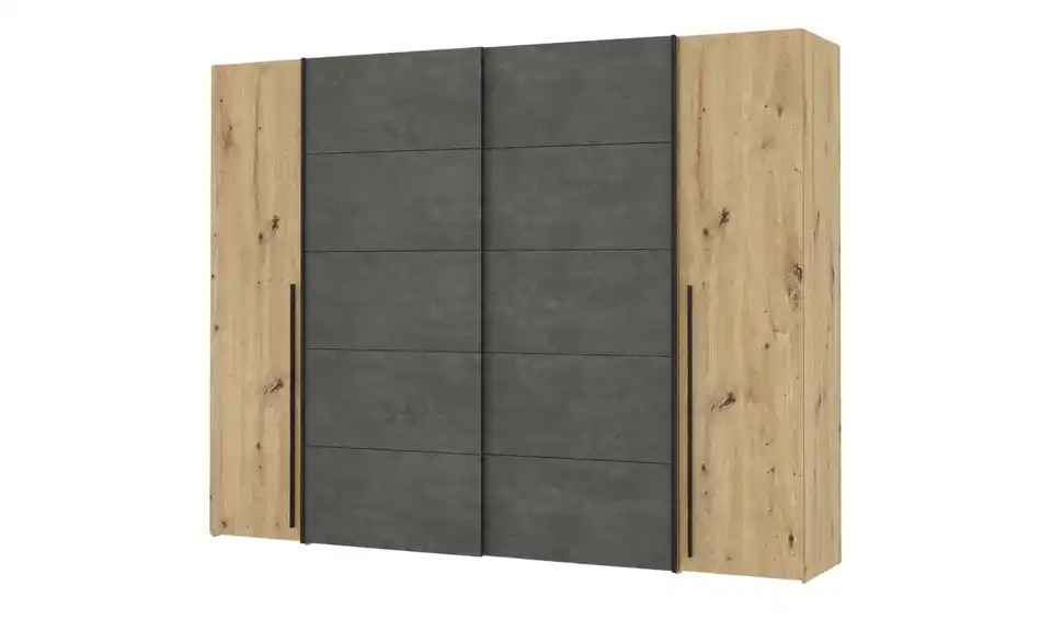 Schwebetürenschrank mit Drehtüren, Perspektive