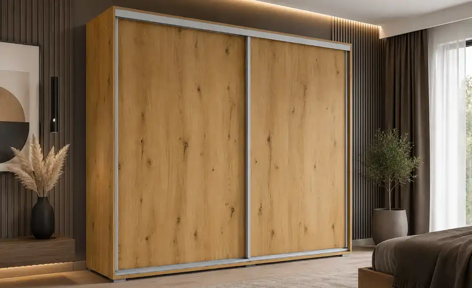 Schwebetürenschrank, in Wohnsituation