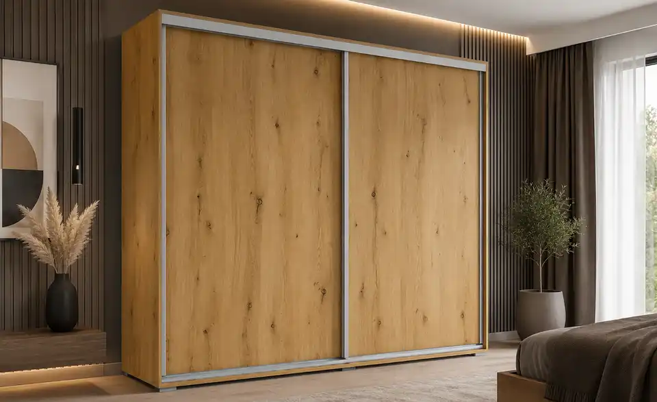 Schwebetürenschrank, in Wohnsituation