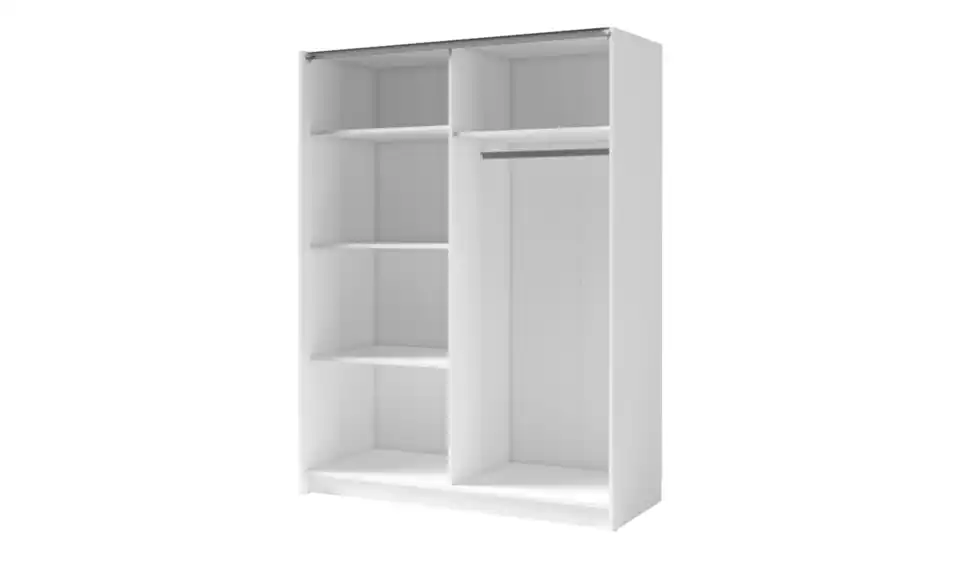 Schwebetürenschrank, geöffnet