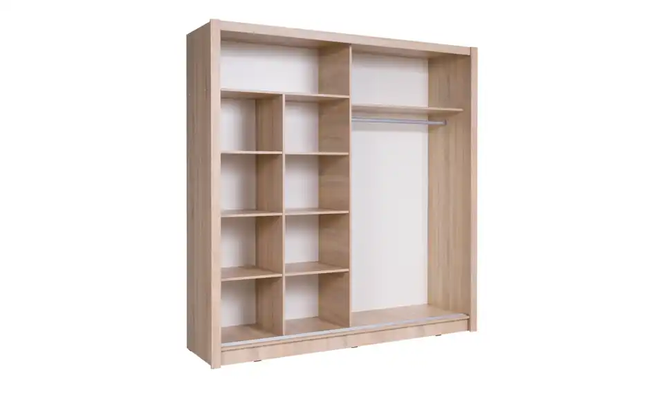Schiebetürenschrank, geöffnet