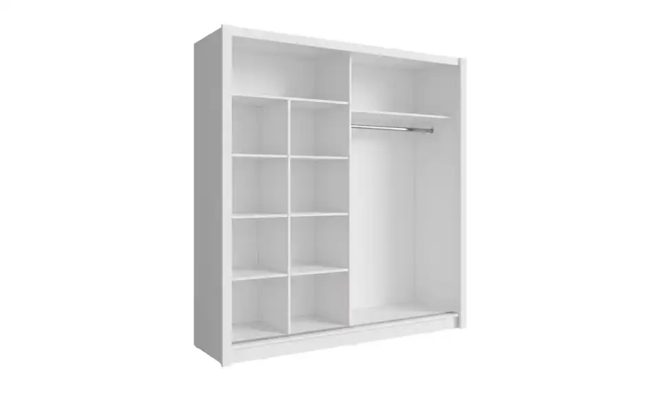 Schiebetürenschrank, geöffnet