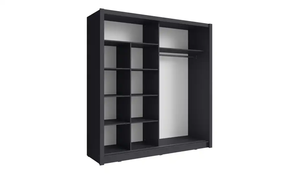 Schiebetürenschrank, geöffnet