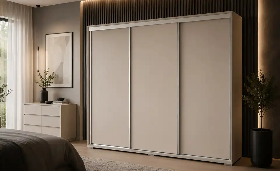 Schwebetürenschrank, in Wohnsituation