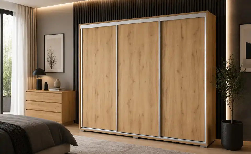 Schwebetürenschrank, in Wohnsituation