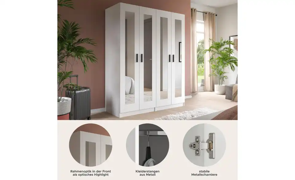 Kleiderschrank, Bild mit Text