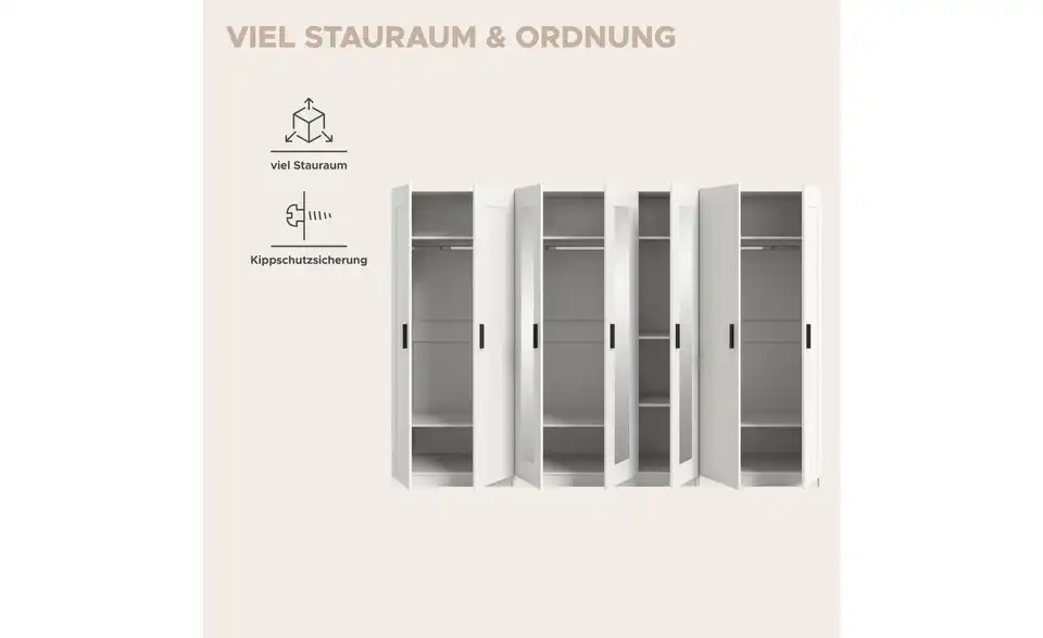 Kleiderschrank, Bild mit Text