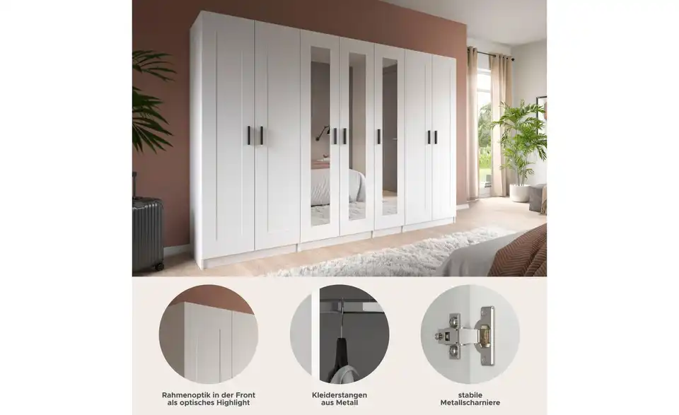 Kleiderschrank, Bild mit Text