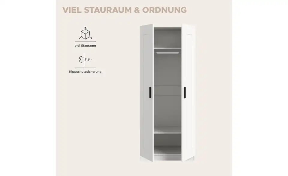 Kleiderschrank, Bild mit Text