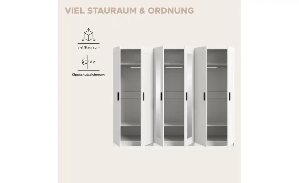 Kleiderschrank, Bild mit Text