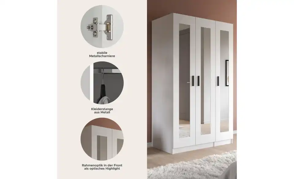 Kleiderschrank, Bild mit Text