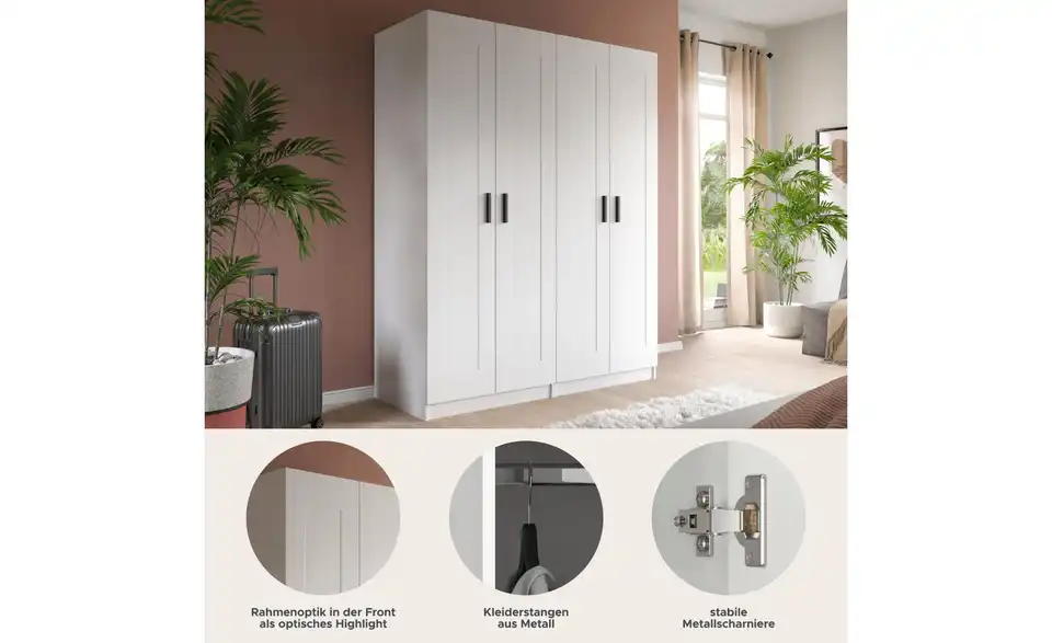 Kleiderschrank, Bild mit Text
