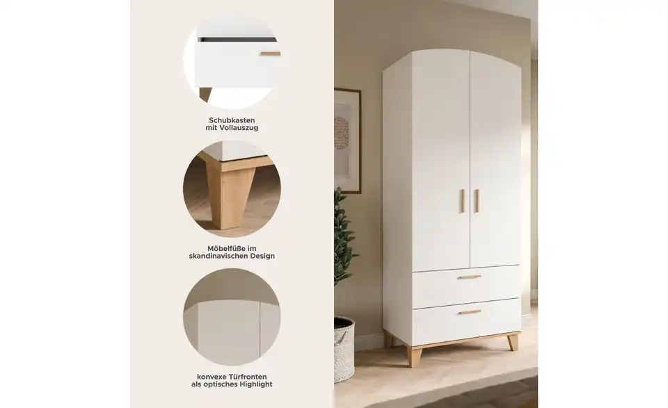 Kleiderschrank, Bild mit Text