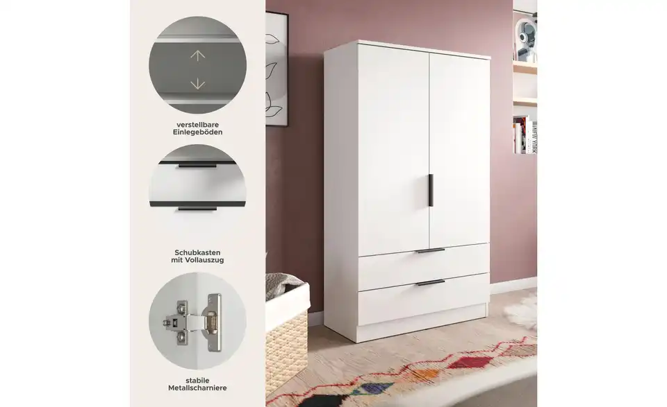 Wäscheschrank, Bild mit Text