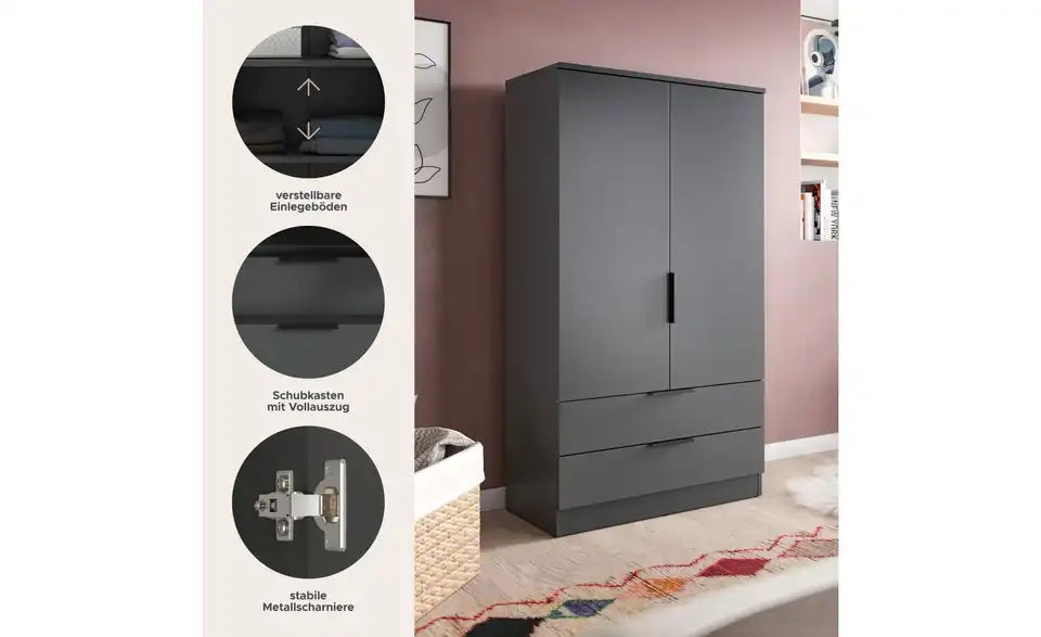 Wäscheschrank, Bild mit Text