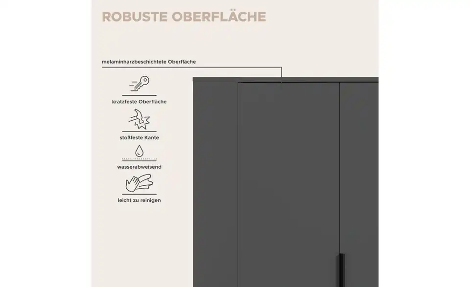 Wäscheschrank, Bild mit Text