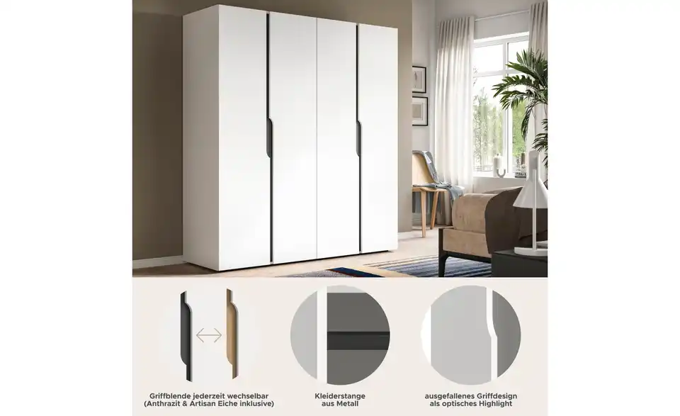 Kleiderschrank, Bild mit Text