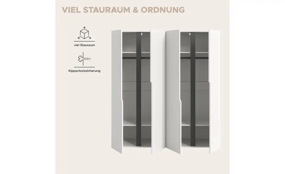 Kleiderschrank, Bild mit Text