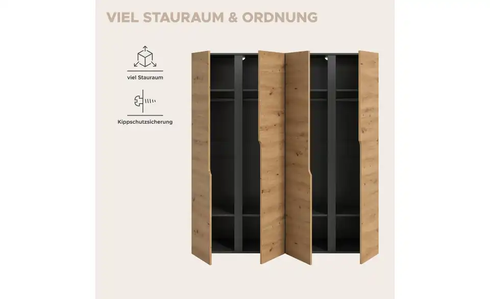 Kleiderschrank, Bild mit Text