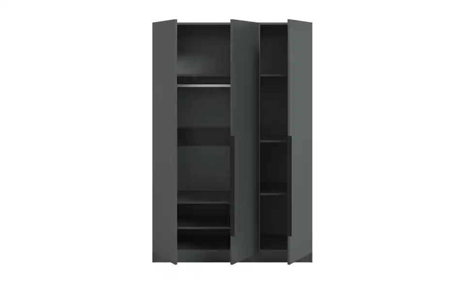 Drehtürenschrank, geöffnet