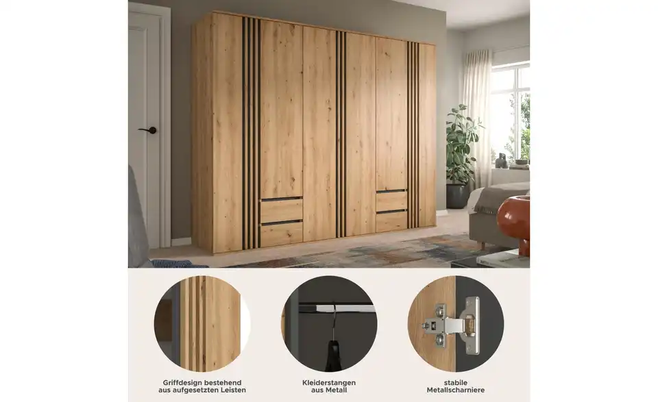 Kleiderschrank, Bild mit Text