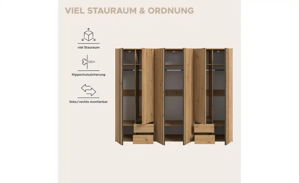 Kleiderschrank, Bild mit Text