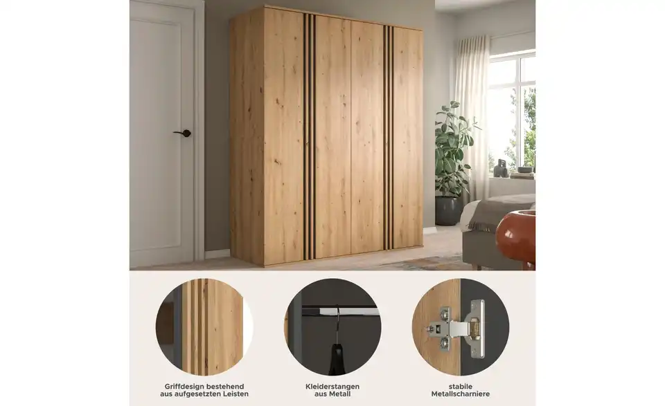 Kleiderschrank, Bild mit Text