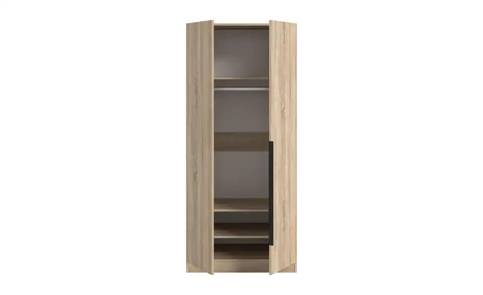 Drehtürenschrank, geöffnet