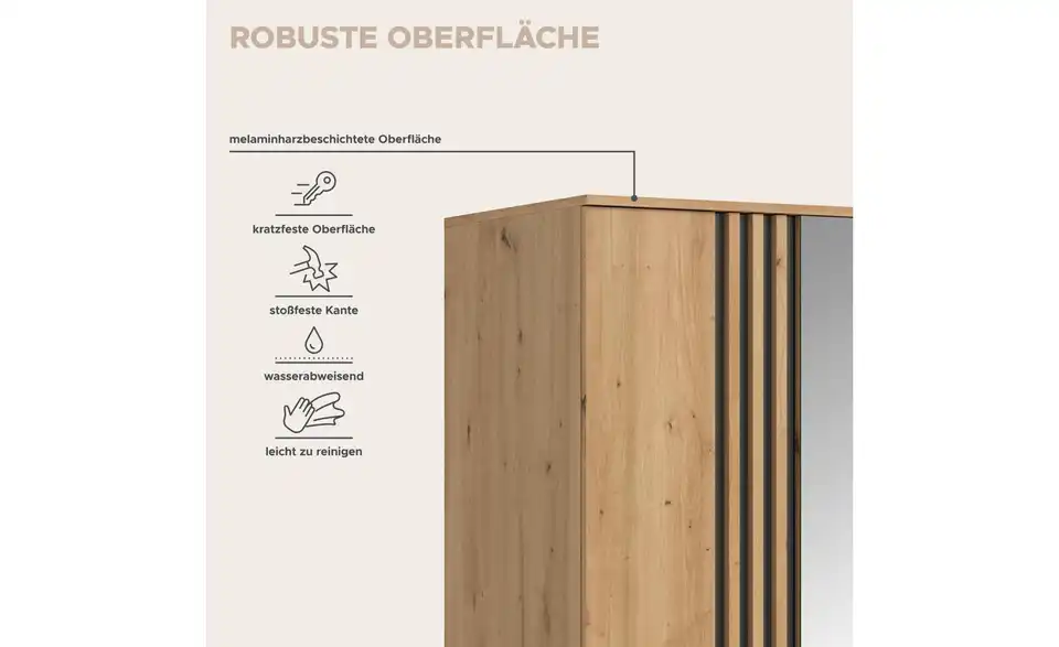 Kleiderschrank, Bild mit Text