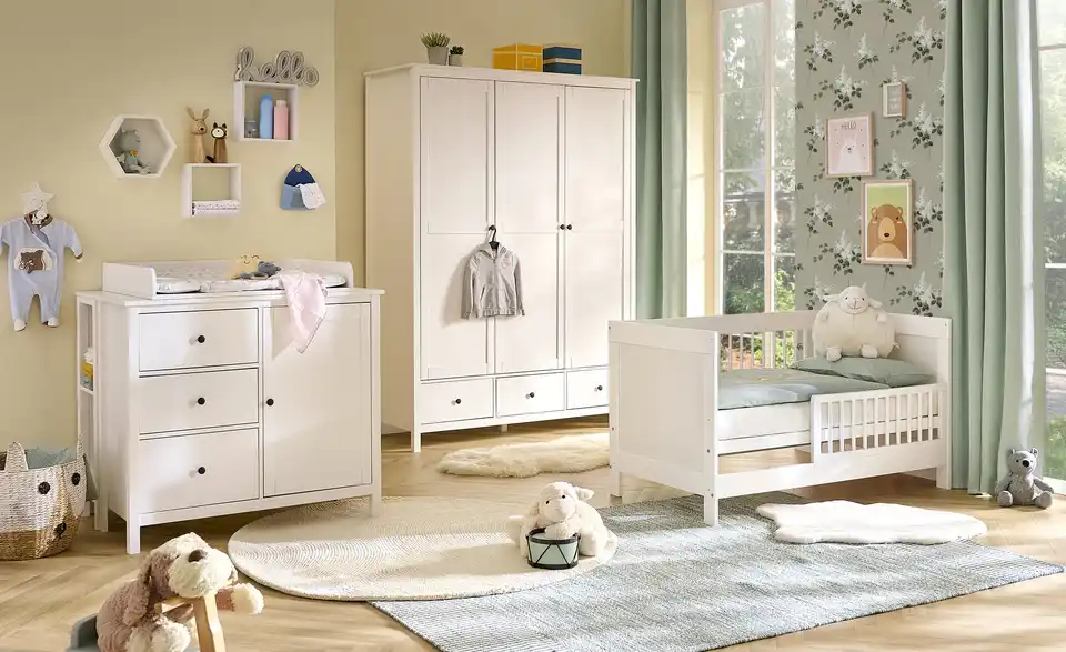 Wickelaufsatz aus Massivholz, in Wohnsituation