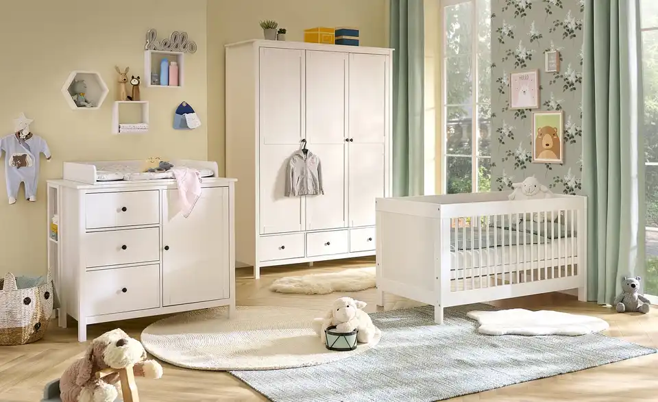 Wickelaufsatz aus Massivholz, in Wohnsituation