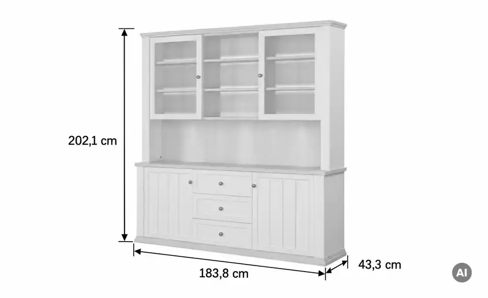 Buffet, Bemaßung