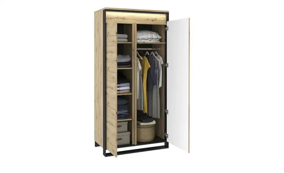 Kleiderschrank, geöffnet