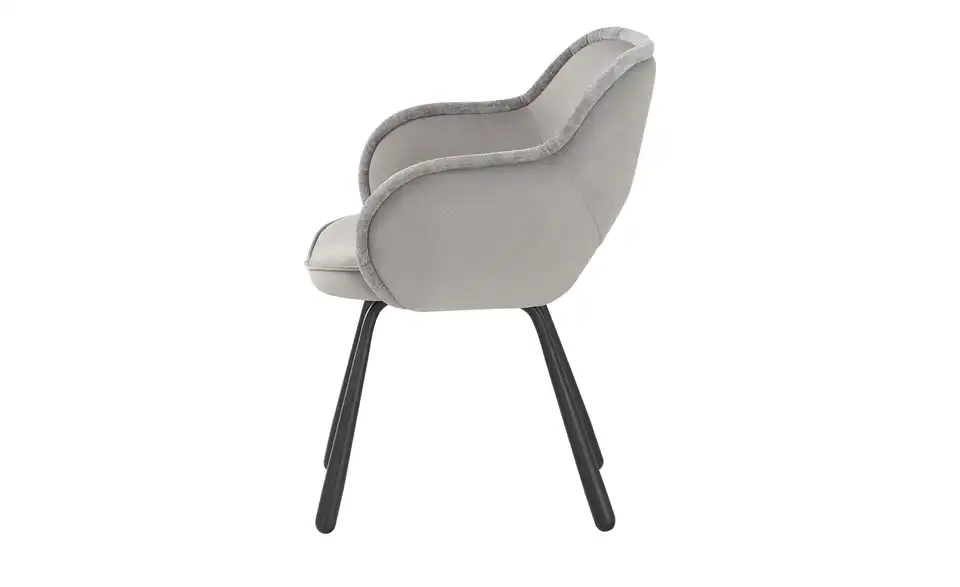 Primo Esszimmerstuhl Gaby mit umlaufender Keder, Profilansicht