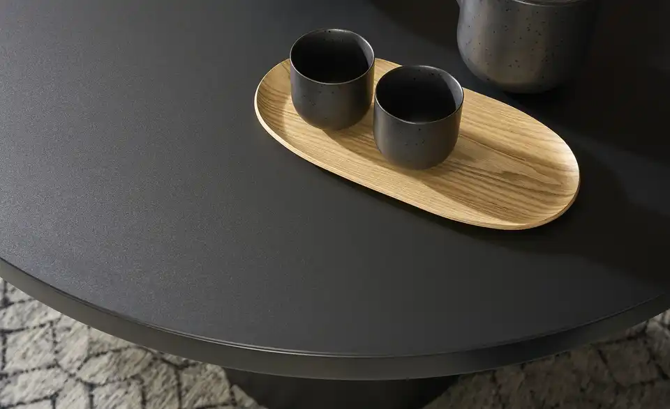 Esstisch mit Glastischplatte, Detailansicht