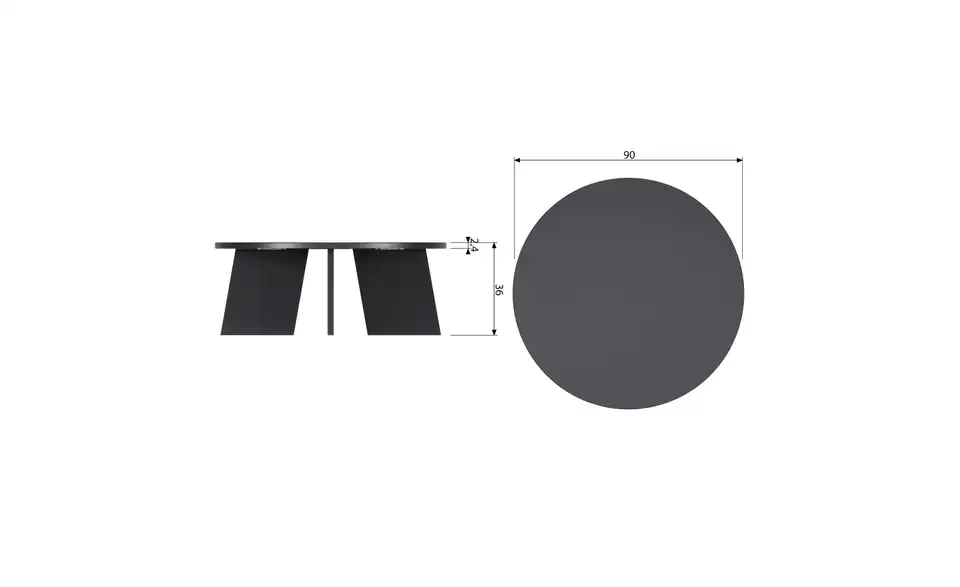 WOOOD Couchtisch, Bemaßung