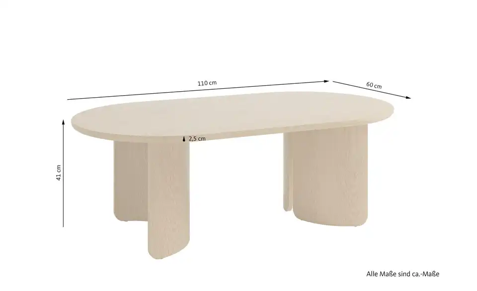 SCHÖNER WOHNEN Kollektion Couchtisch, Bemaßung