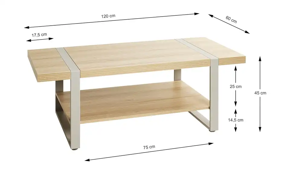 Couchtisch, Bemaßung